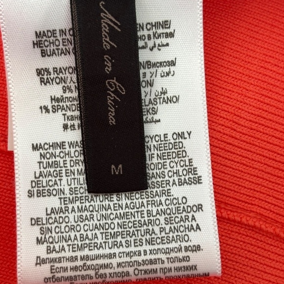 BCBGMaxazria Simone Stretch Bandage Skirt Medium Coral - Picture 9 of 11